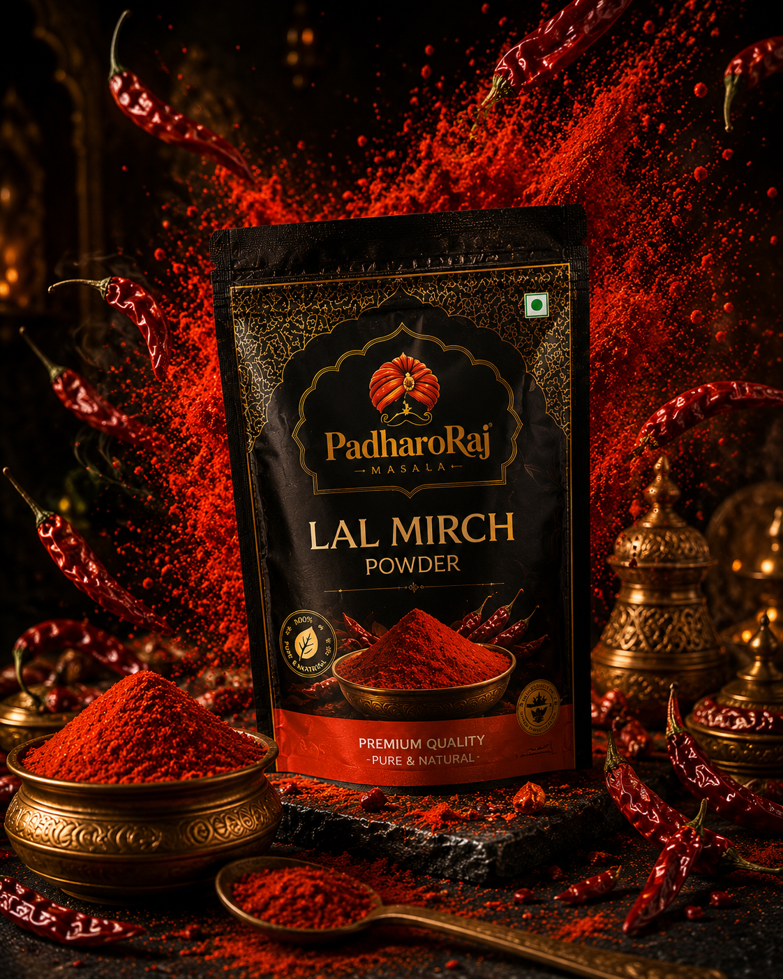 PadharoRaj Premium Red Chilli Powder