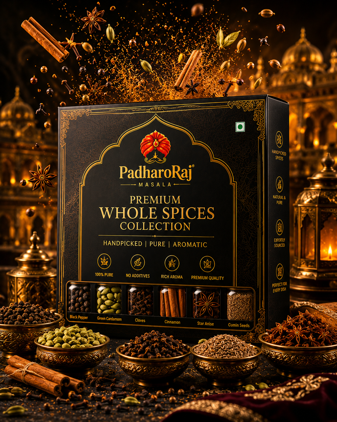 PadharoRaj Premium Whole Spices Collection