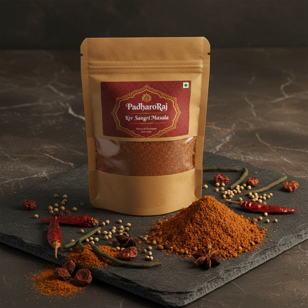 PadharoRaj Ker Sangri Masala 100g - authentic Rajasthani desert heritage blend