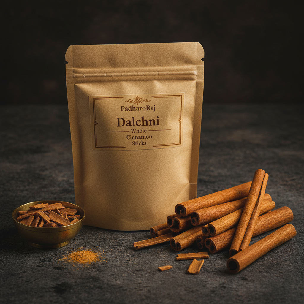 PadharoRaj Dalchini Whole Cinnamon Sticks 50g - premium farm-direct