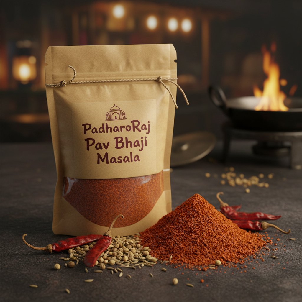 PadharoRaj Pav Bhaji Masala 100g - premium street food spice blend