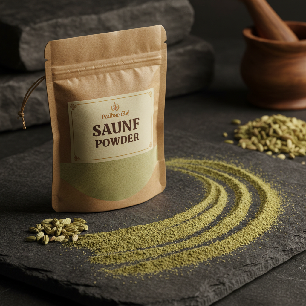 PadharoRaj Saunf Fennel Powder 100g - premium stone-ground