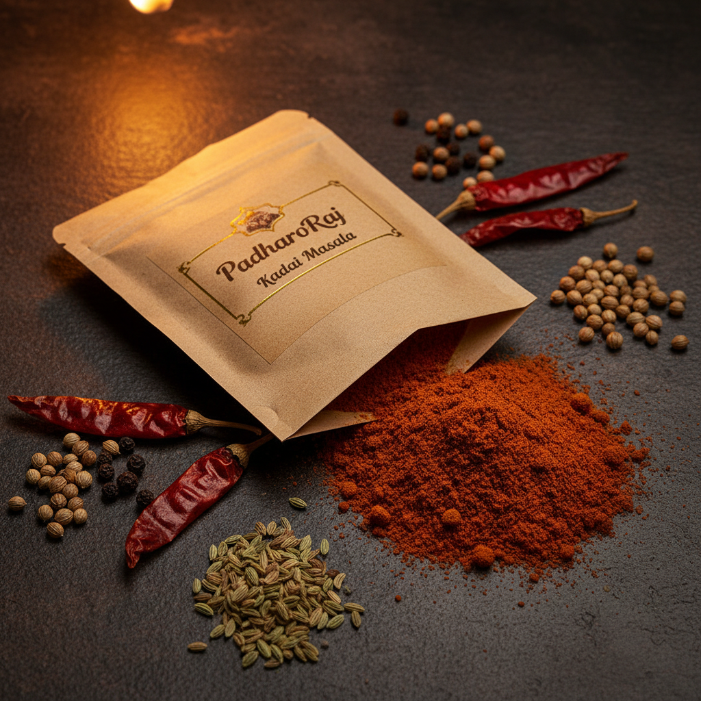 PadharoRaj Kadai Masala 100g - premium bold roasted spice blend