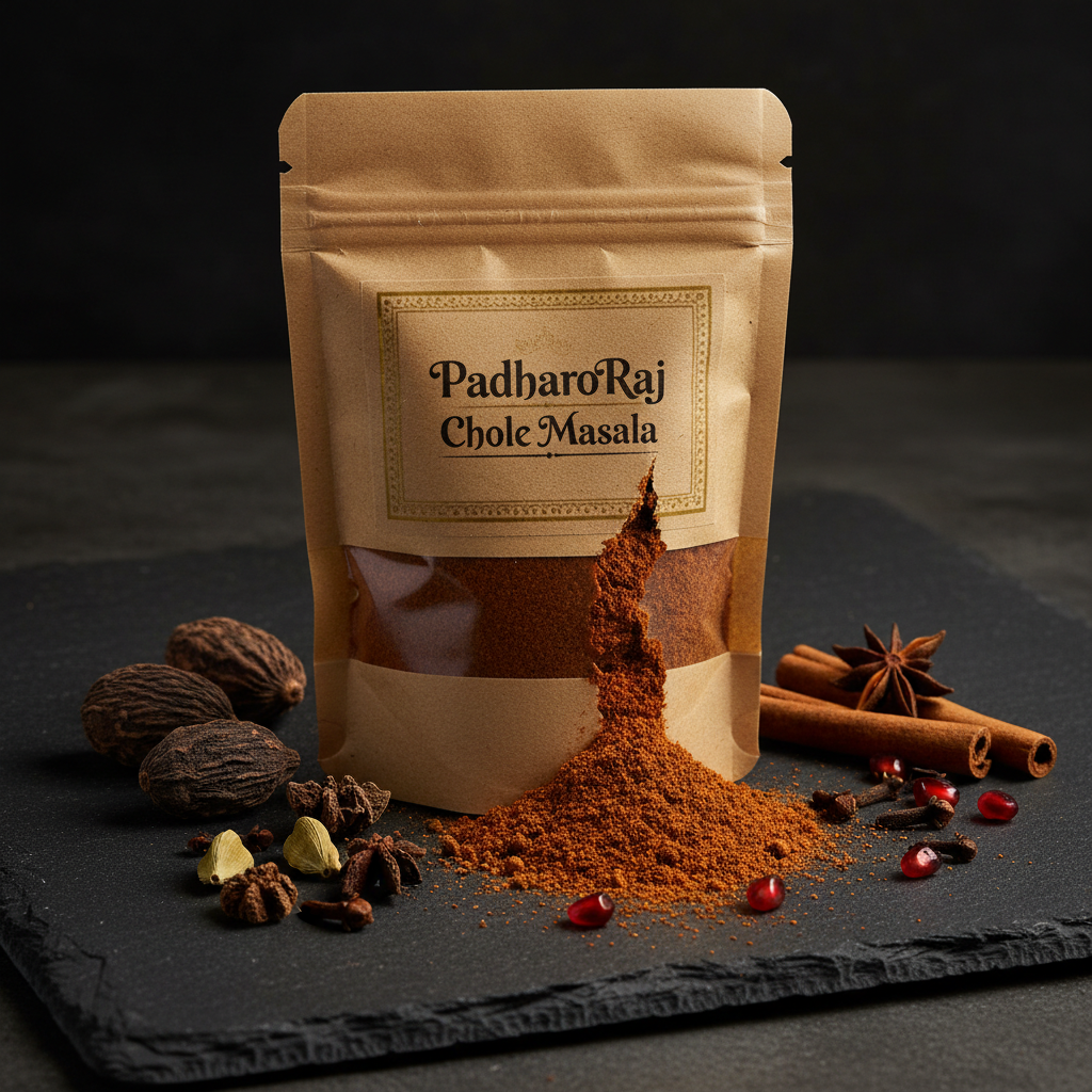 PadharoRaj Chole Masala 100g - premium smoky Punjabi spice blend