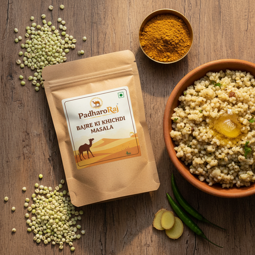 PadharoRaj Bajre ki Khichdi Masala - Flat Lay
