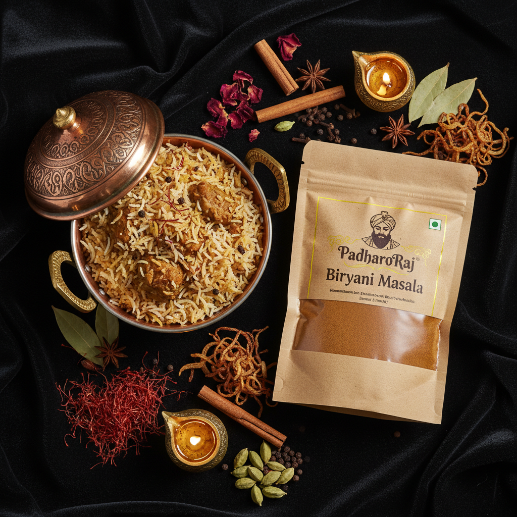 PadharoRaj Biryani Masala - Flat Lay