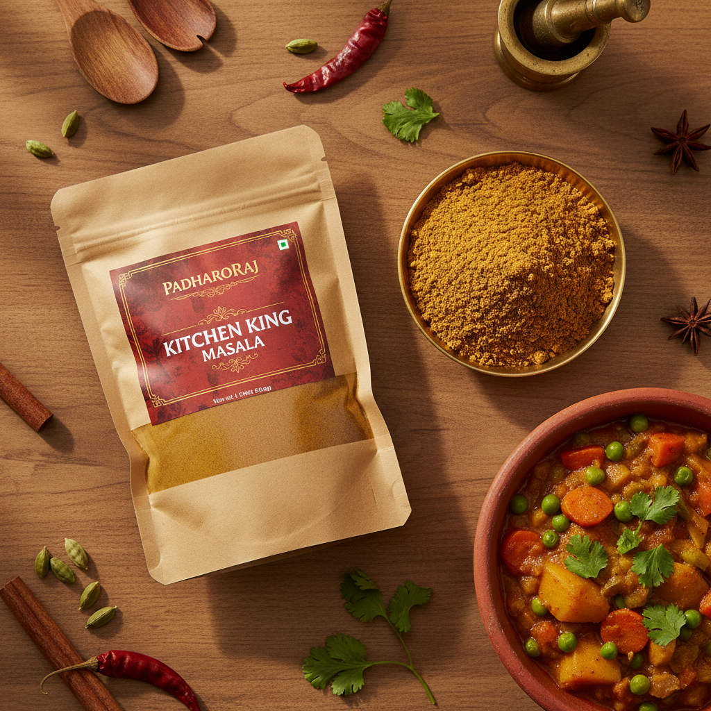 PadharoRaj Kitchen King Masala - Flat Lay