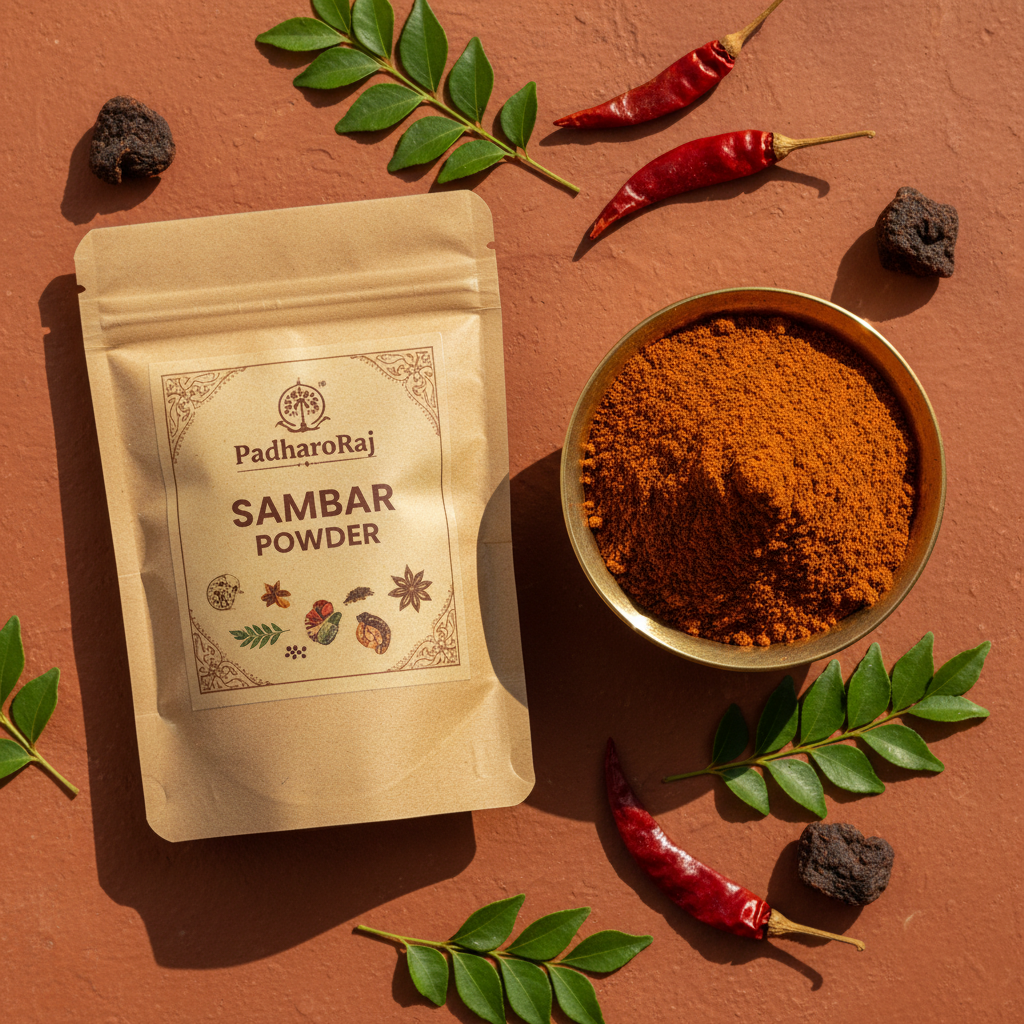 PadharoRaj Sambar Powder - Flat Lay